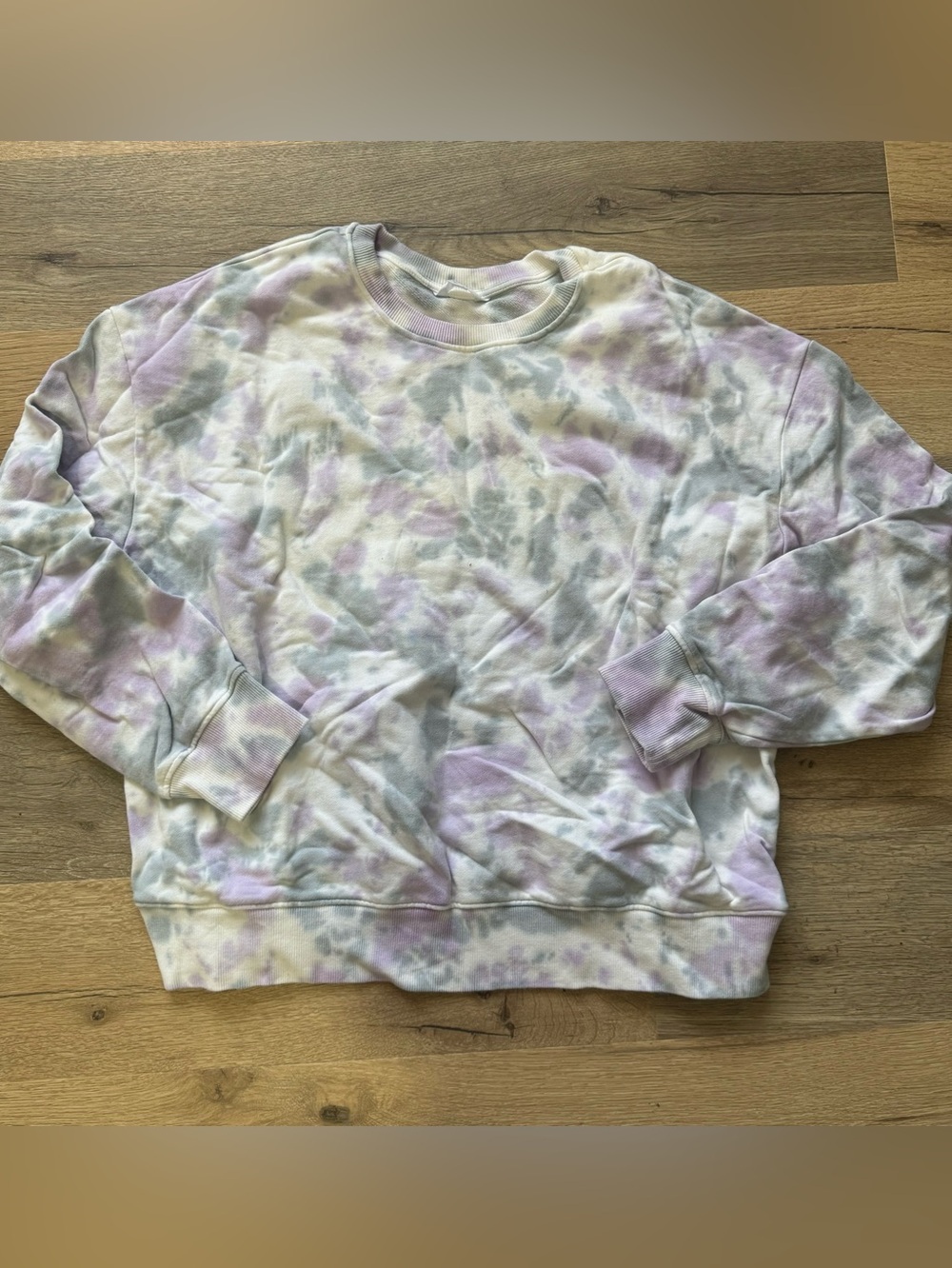 Purple Tie Dye Crew Neck Sweatshirt